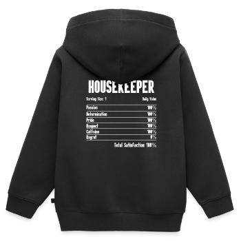 Ménage - Sweat Premium à capuche zippé enfant bio - noir - Dos - AI Model Kid Male (0cm)