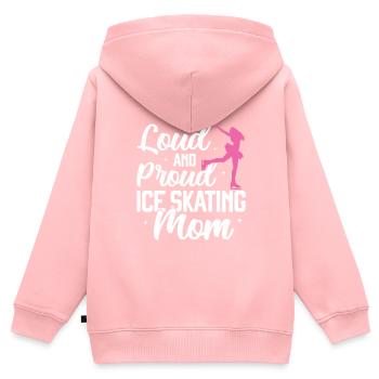 Eislaufen - Kinder Premium Organic Zip Hoodie - Rosa - Hinten - AI Model Kid Female (0cm)