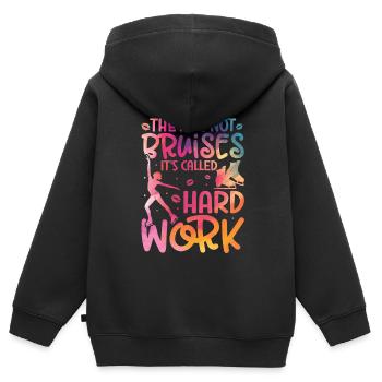 Eislaufen - Kinder Premium Organic Zip Hoodie - Schwarz - Hinten - AI Model Kid Male (0cm)