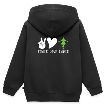 Irish Dance - Kids Premium Organic Zip-up Hoodie - black - Back - AI Model Kid Male (0cm)