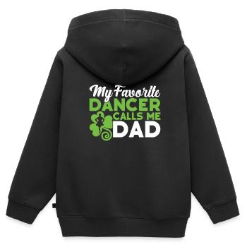 Irish Dance - Kids Premium Organic Zip-up Hoodie - black - Back - AI Model Kid Male (0cm)