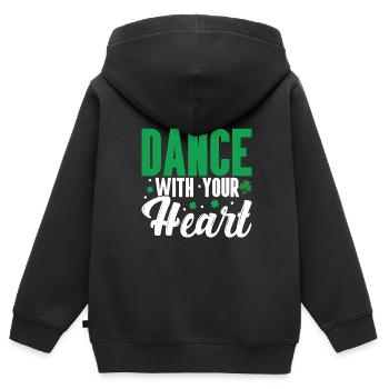 Irish Dance - Kids Premium Organic Zip-up Hoodie - black - Back - AI Model Kid Male (0cm)