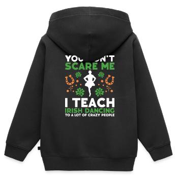 Irish Dance - Kids Premium Organic Zip-up Hoodie - black - Back - AI Model Kid Male (0cm)