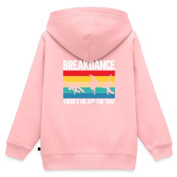 Break Dance - Kinder Premium Organic Zip Hoodie - Rosa - Hinten - AI Model Kid Female (0cm)