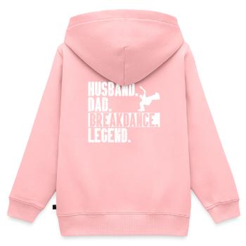 Break Dance - Kinder Premium Organic Zip Hoodie - Rosa - Hinten - AI Model Kid Female (0cm)