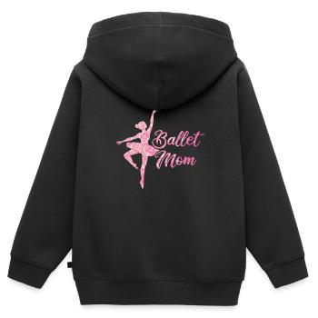 Ballet - Sweat Premium à capuche zippé enfant bio - noir - Dos - AI Model Kid Male (0cm)