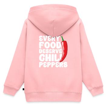 Piment - Sweat Premium à capuche zippé enfant bio - rose - Dos - AI Model Kid Female (0cm)
