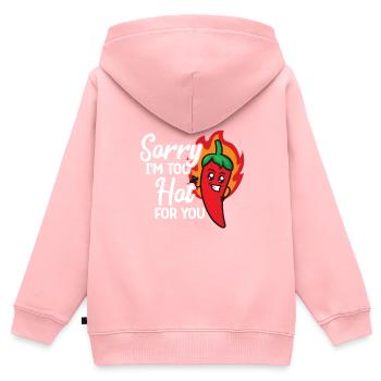 Piment - Sweat Premium à capuche zippé enfant bio - rose - Dos - AI Model Kid Female (0cm)
