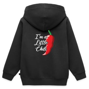 Chili-Pfeffer - Kinder Premium Organic Zip Hoodie - Schwarz - Hinten - AI Model Kid Male (0cm)
