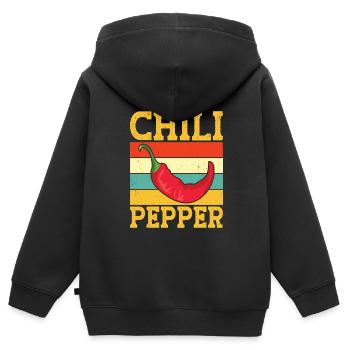 Piment - Sweat Premium à capuche zippé enfant bio - noir - Dos - AI Model Kid Male (0cm)