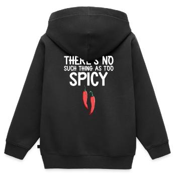 Chili-Pfeffer - Kinder Premium Organic Zip Hoodie - Schwarz - Hinten - AI Model Kid Male (0cm)