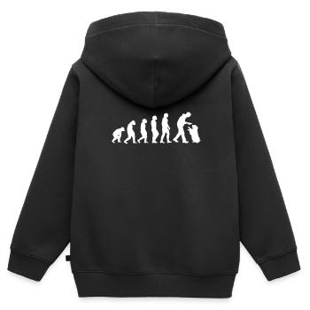 Berner - Kinder Premium Organic Zip Hoodie - Schwarz - Hinten - AI Model Kid Male (0cm)