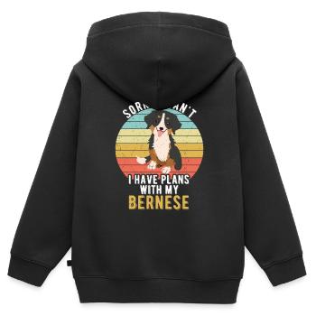 Berner - Kinder Premium Organic Zip Hoodie - Schwarz - Hinten - AI Model Kid Male (0cm)