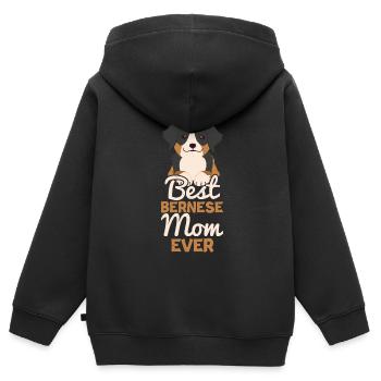 Berner - Kinder Premium Organic Zip Hoodie - Schwarz - Hinten - AI Model Kid Male (0cm)