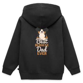 Berner - Kinder Premium Organic Zip Hoodie - Schwarz - Hinten - AI Model Kid Male (0cm)