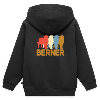 Berner - Kinder Premium Organic Zip Hoodie - Schwarz - Hinten - AI Model Kid Male (0cm)