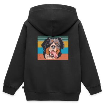 Berner - Kinder Premium Organic Zip Hoodie - Schwarz - Hinten - AI Model Kid Male (0cm)