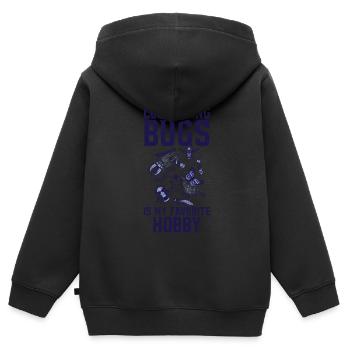Insecte - Sweat Premium à capuche zippé enfant bio - noir - Dos - AI Model Kid Male (0cm)