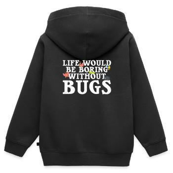 Insecte - Sweat Premium à capuche zippé enfant bio - noir - Dos - AI Model Kid Male (0cm)