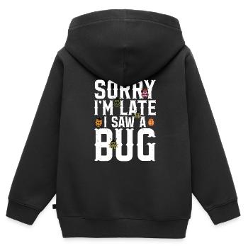 Insecte - Sweat Premium à capuche zippé enfant bio - noir - Dos - AI Model Kid Male (0cm)