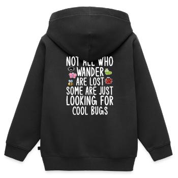 Insecte - Sweat Premium à capuche zippé enfant bio - noir - Dos - AI Model Kid Male (0cm)
