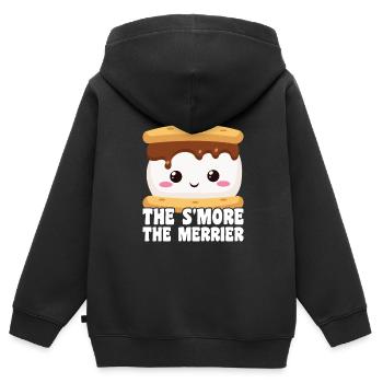 Marshmallow S'more - Kids Premium Organic Zip-up Hoodie - black - Back - AI Model Kid Male (0cm)