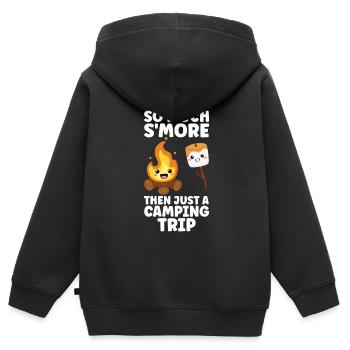 Marshmallow S'more - Kids Premium Organic Zip-up Hoodie - black - Back - AI Model Kid Male (0cm)