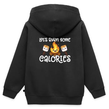Marshmallow S'more - Kids Premium Organic Zip-up Hoodie - black - Back - AI Model Kid Male (0cm)