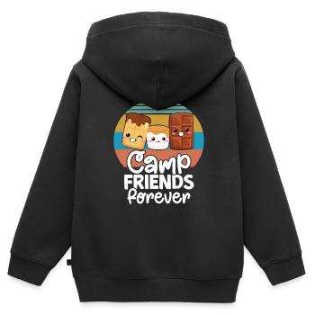 Marshmallow S'more - Kids Premium Organic Zip-up Hoodie - black - Back - AI Model Kid Male (0cm)