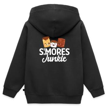 Marshmallow S'more - Kids Premium Organic Zip-up Hoodie - black - Back - AI Model Kid Male (0cm)