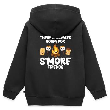 Marshmallow S'more - Kids Premium Organic Zip-up Hoodie - black - Back - AI Model Kid Male (0cm)