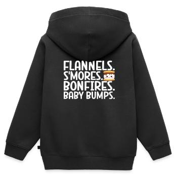 Marshmallow S'more - Kids Premium Organic Zip-up Hoodie - black - Back - AI Model Kid Male (0cm)