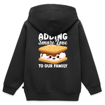 Marshmallow S'more - Kids Premium Organic Zip-up Hoodie - black - Back - AI Model Kid Male (0cm)