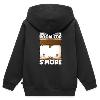 Marshmallow S'more - Kids Premium Organic Zip-up Hoodie - black - Back - AI Model Kid Male (0cm)