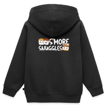 Marshmallow S'more - Kids Premium Organic Zip-up Hoodie - black - Back - AI Model Kid Male (0cm)