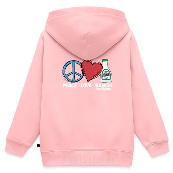 Ranch -Vinaigrette -Ranch -Vinaigrette - Sweat Premium à capuche zippé enfant bio - rose - Dos - AI Model Kid Female (0cm)