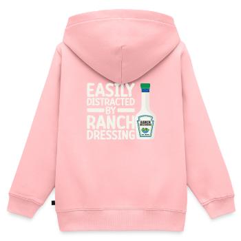 Ranch -Vinaigrette -Ranch -Vinaigrette - Sweat Premium à capuche zippé enfant bio - rose - Dos - AI Model Kid Female (0cm)