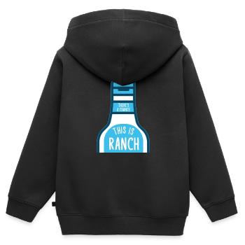 Ranch -Vinaigrette -Ranch -Vinaigrette - Sweat Premium à capuche zippé enfant bio - noir - Dos - AI Model Kid Male (0cm)