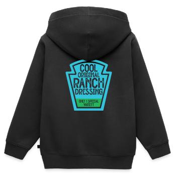Ranch -Vinaigrette -Ranch -Vinaigrette - Sweat Premium à capuche zippé enfant bio - noir - Dos - AI Model Kid Male (0cm)