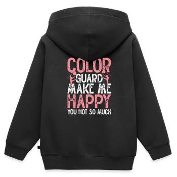 Protection des couleurs - Sweat Premium à capuche zippé enfant bio - noir - Dos - AI Model Kid Male (0cm)