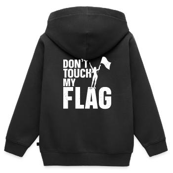 Protection des couleurs - Sweat Premium à capuche zippé enfant bio - noir - Dos - AI Model Kid Male (0cm)