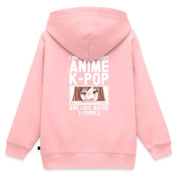 Anime & K-Pop Music Kpop Japanese Manga Otaku - Kinder Premium Organic Zip Hoodie - Rosa - Hinten - AI Model Kid Female (0cm)