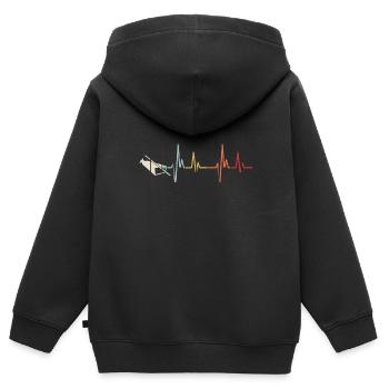 Kuhglocke Mehr Cowbell-Vintager - Kinder Premium Organic Zip Hoodie - Schwarz - Hinten - AI Model Kid Male (0cm)