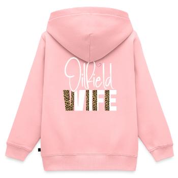 Ölfeldarbeiter Rig Roughneck Ölfeldfrau - Kinder Premium Organic Zip Hoodie - Rosa - Hinten - AI Model Kid Female (0cm)