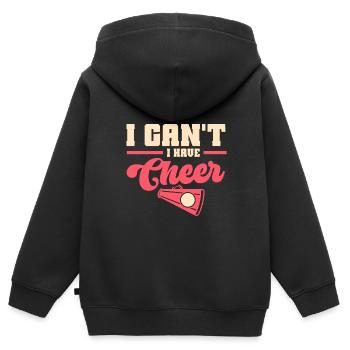 Cheerleadermädchen Cheerleading Jugend - Kinder Premium Organic Zip Hoodie - Schwarz - Hinten - AI Model Kid Male (0cm)