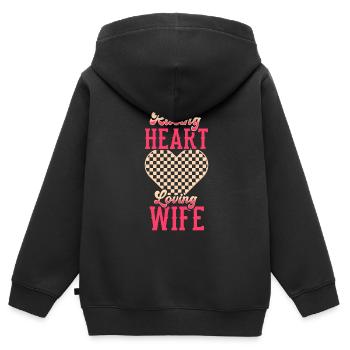course femme course citations voiture pilote - Sweat Premium à capuche zippé enfant bio - noir - Dos - AI Model Kid Male (0cm)