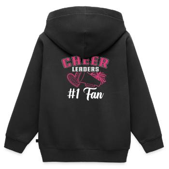 Cheer Mom Cheerleadering Cheerleader Mutter - Kinder Premium Organic Zip Hoodie - Schwarz - Hinten - AI Model Kid Male (0cm)