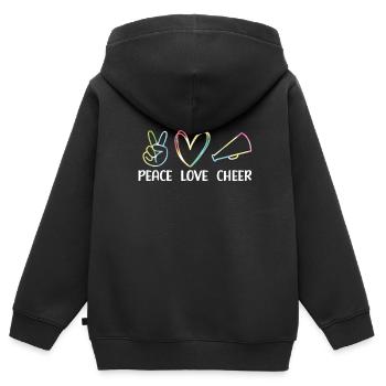 Cheerleadermädchen Cheerleading Jubel Jugend - Kinder Premium Organic Zip Hoodie - Schwarz - Hinten - AI Model Kid Male (0cm)