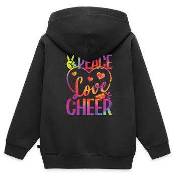 Cheerleadermädchen Cheerleading Jubel Jugend - Kinder Premium Organic Zip Hoodie - Schwarz - Hinten - AI Model Kid Male (0cm)