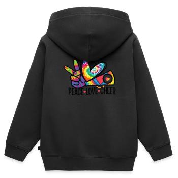 Cheerleadermädchen Cheerleading Jubel Jugend - Kinder Premium Organic Zip Hoodie - Schwarz - Hinten - AI Model Kid Male (0cm)